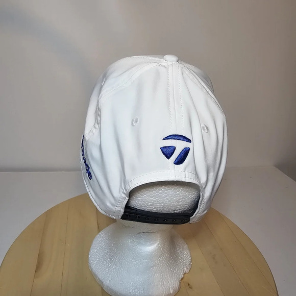 Taylormade TP5 Golf Snap Back Hat Cap White Blue One Size Fits All Embroidered h - Picture 3 of 7